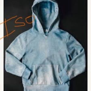COPY - In Search Of Imogene + Willie blue distressed hoodie small or medium. He…